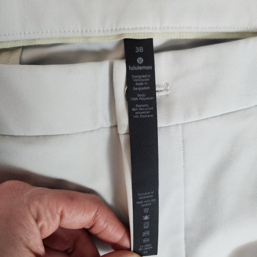 Lululemon Commission Pants Classic Light Grey 38" Waist *Warpstreme 34" Length - Picture 13 of 15